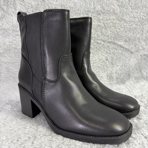Zodiac Claret Ankle Boots Chelsea Booties Women's 6.5 Black Vegan Leather - Picture 2 of 10
